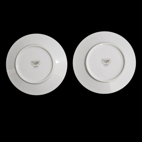 Noritake Dearest 2034 6.5" Bread & Butter Plates Set of 2 Japan Gold Trim - Picture 6 of 6